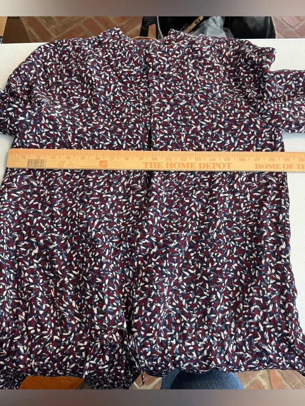 TORY BURCH Silk Red Agate Confetti Drop‎ Waist Tunic Blouse size 6 designer luxe